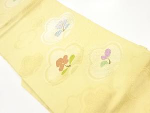 花々模様織出し名古屋帯